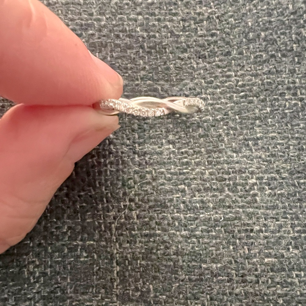 Diamond Twist Eternity Ring in Platinum size 5.5